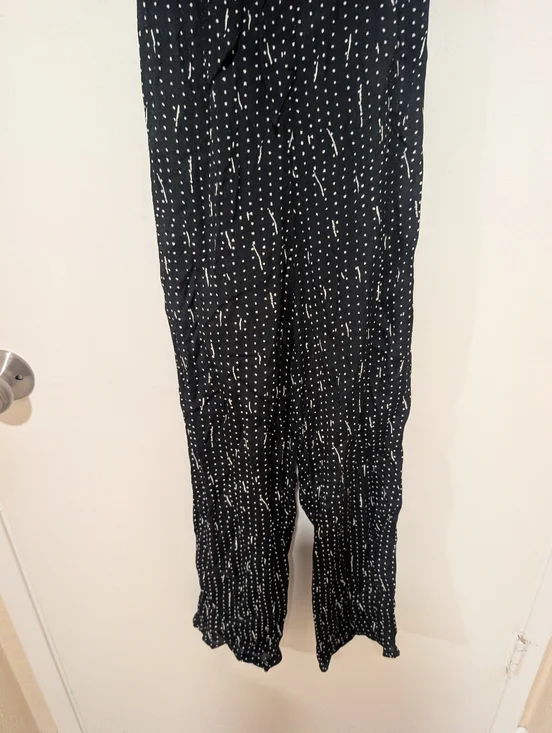 Reformation Black and White Viscose Halter Jumpsuit - Picture 4 of 11